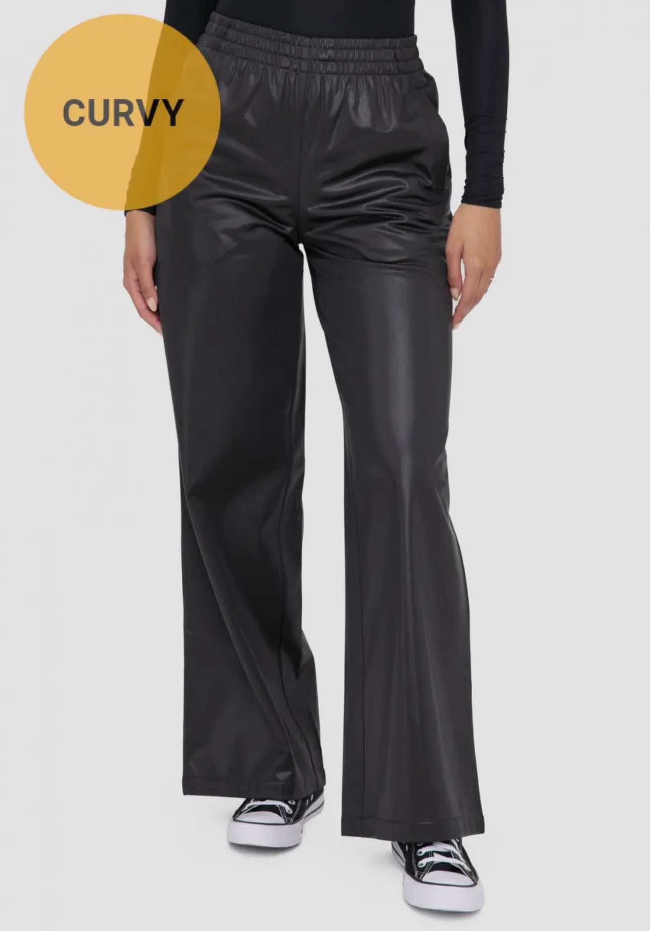 Vegan Leather Wide Leg Pant - S-3XL