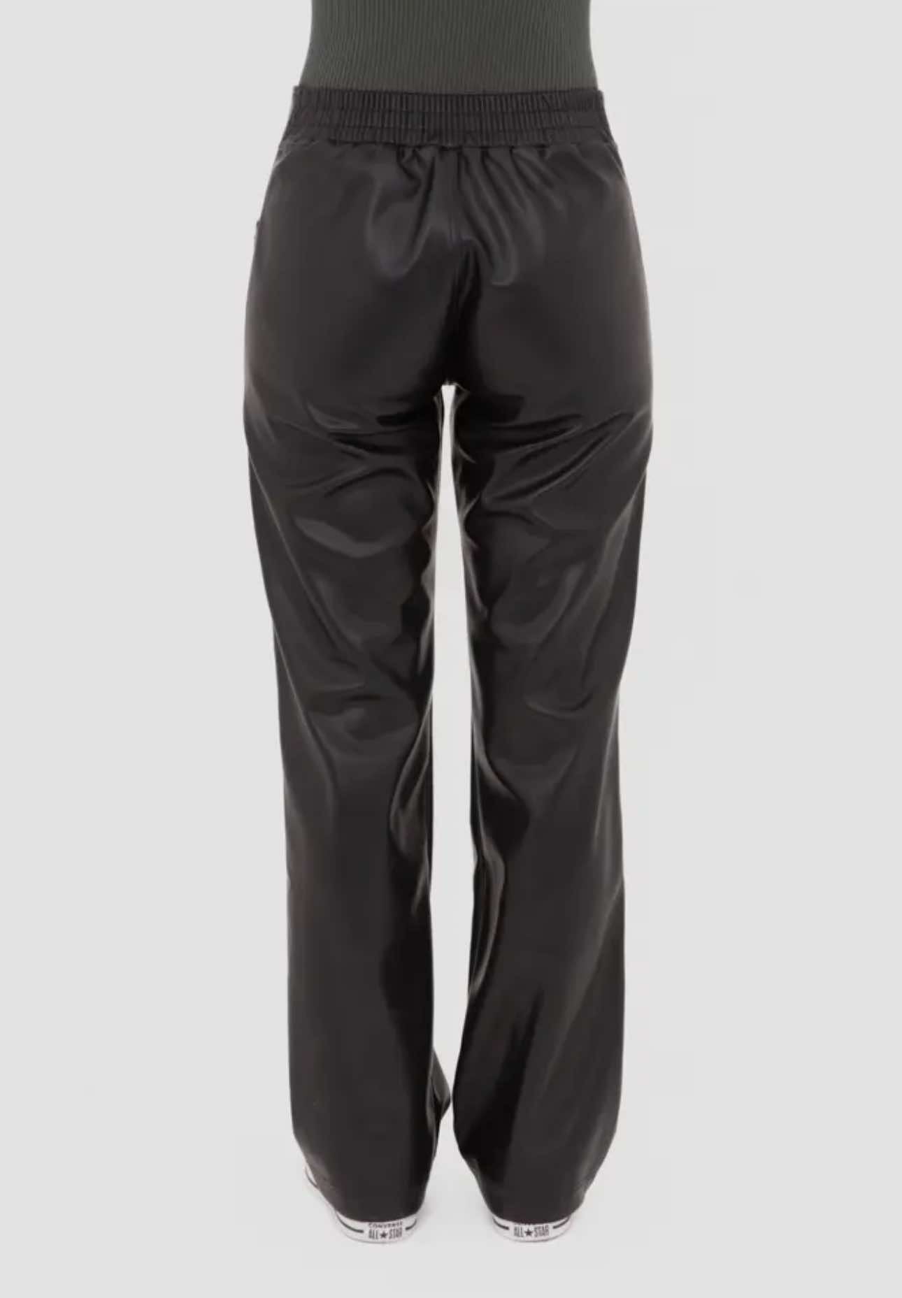 Vegan Leather Wide Leg Pant - S-3XL